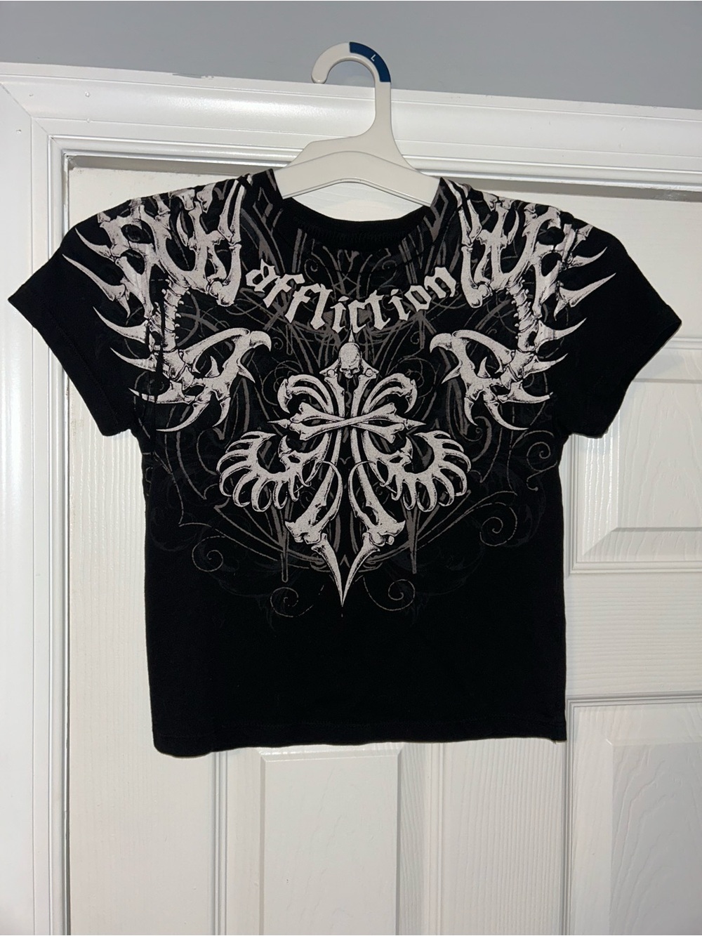 Affliction Black and White Short-Sleeve Graphic Tee